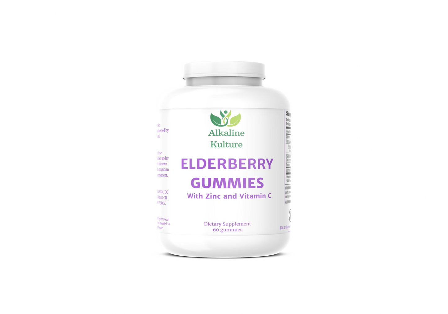 Elderberry and Zinc Gummies (60 count - 1 month supply)